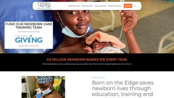 Screenshot of the Born On The Edge website