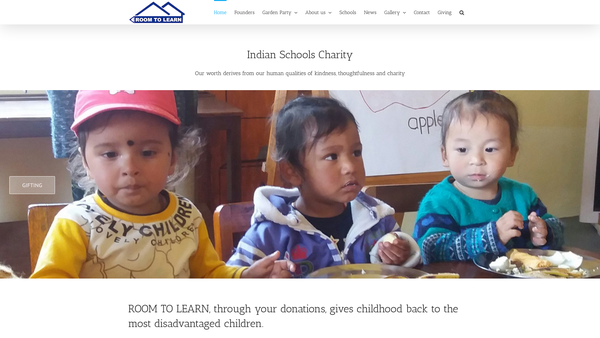 Screenshot of the Room To Learn website