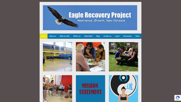 Screenshot of the Eagle Recovery Project website