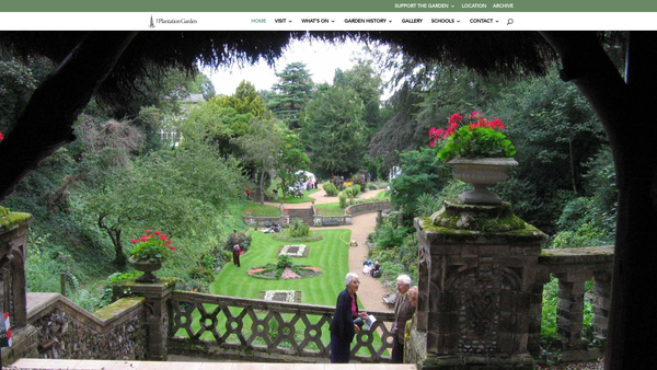 Screenshot of the The Plantation Garden Preservation Trust website