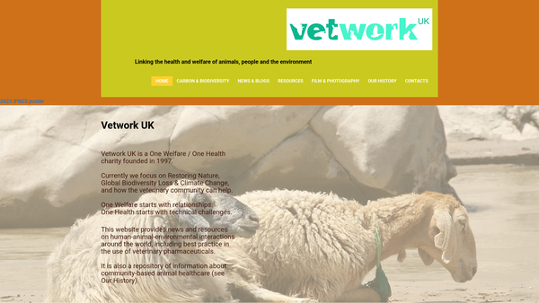 Screenshot of the Vetwork UK website