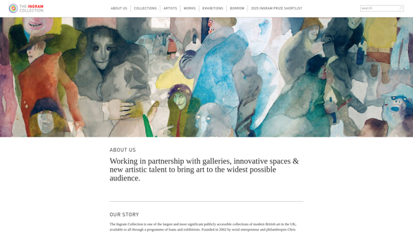 Screenshot of the The Ingram Art Foundation website
