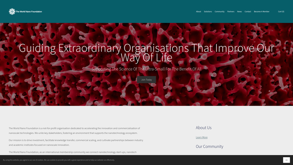 Screenshot of the World Science Aid website