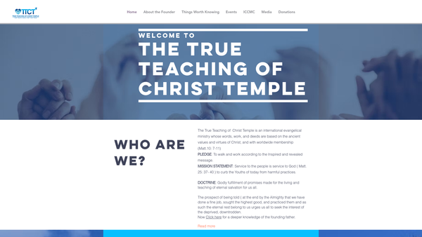 Screenshot of the True Teaching Of Christ Temple-London website
