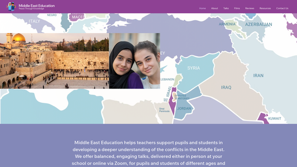 Screenshot of the Middle East Education (London) Ltd website