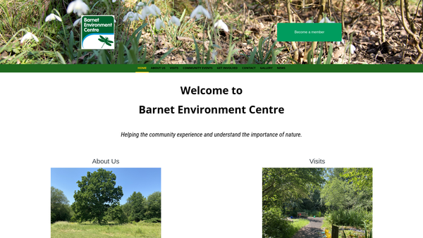 Screenshot of the Friends Of Barnet Environment Centre website
