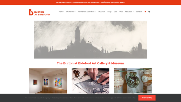 Screenshot of the The Burton At Bideford website