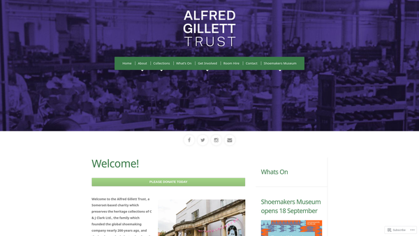 Screenshot of the The Alfred Gillett Trust website