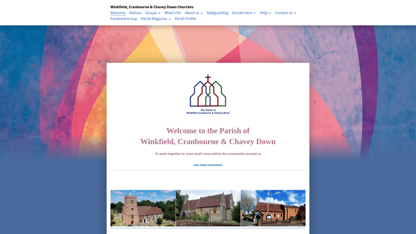Screenshot of the The Parochial Church Council Of The Ecclesiastical Parish Of Winkfield, Cranbourne And Chavey Down website