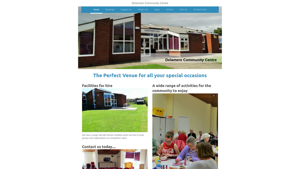 Screenshot of the Eastham Community Centre Limited website