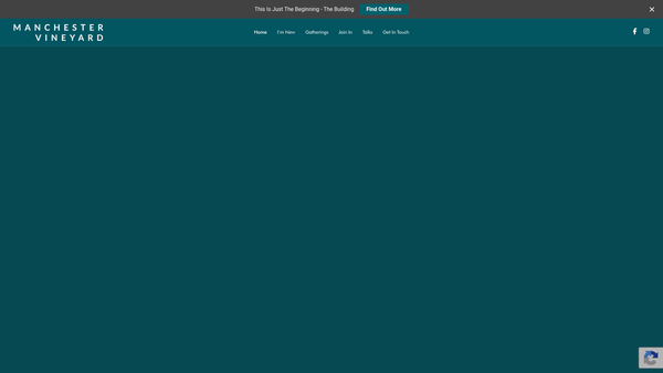 Screenshot of the Manchester Vineyard website