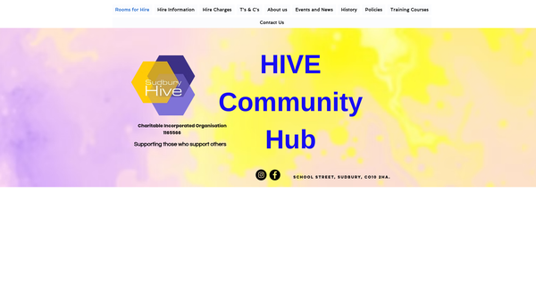 Screenshot of the Hive website