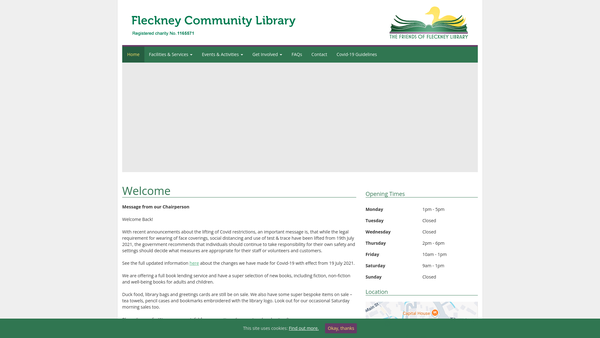 Screenshot of the The Friends Of Fleckney Library website