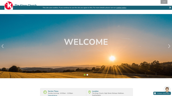 Screenshot of the King's Church Bishop's Waltham website