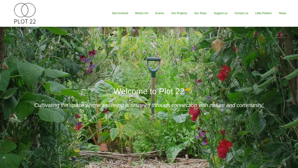 Screenshot of the Plot 22 website