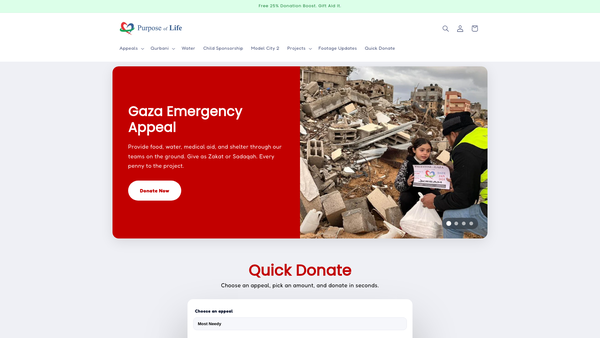Screenshot of the Purpose Of Life website