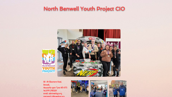 Screenshot of the North Benwell Youth Project CIO website