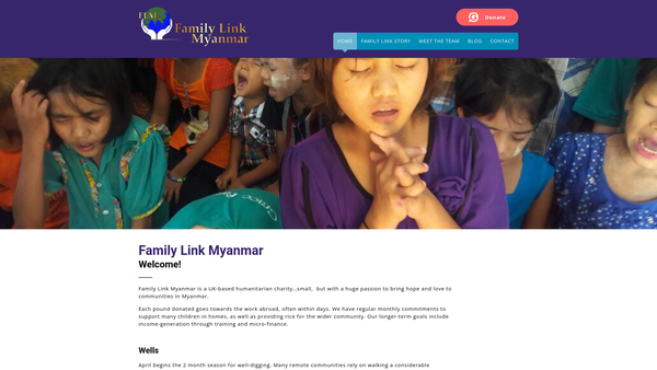 Screenshot of the Family Link Myanmar website