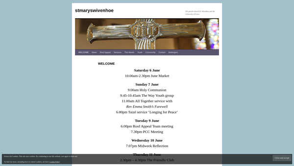 Screenshot of the The Parochial Church Council Of The Ecclesiastical Parish Of Wivenhoe website