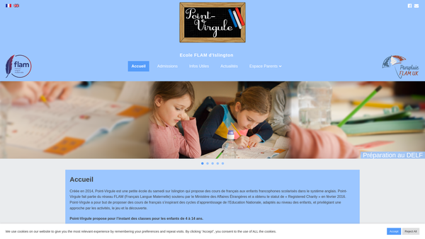 Screenshot of the Point-Virgule website