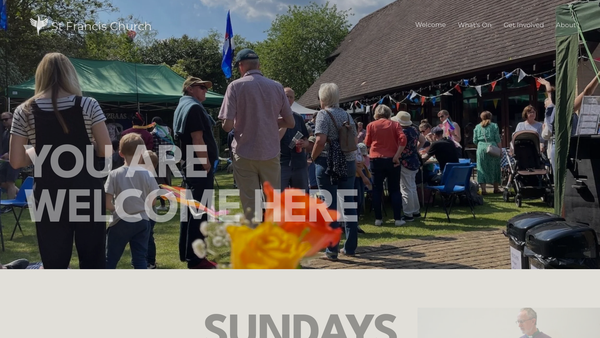 Screenshot of the St Francis', Valley Park Single Congregation Local Ecumenical Partnership website