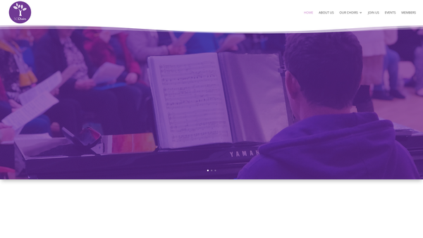Screenshot of the S C Choirs CIO website