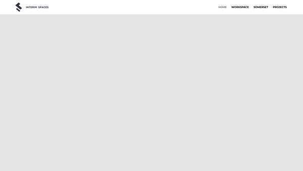 Screenshot of the Interim Spaces website