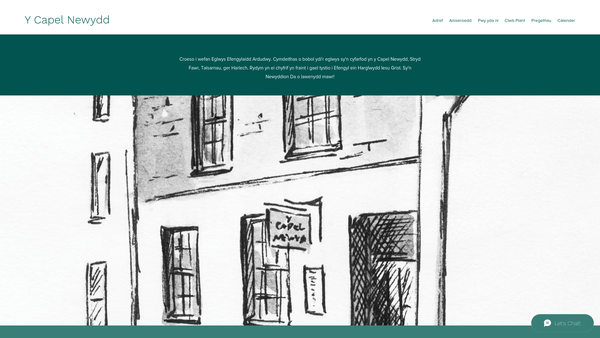 Screenshot of the Eglwys Efengylaidd Ardudwy website