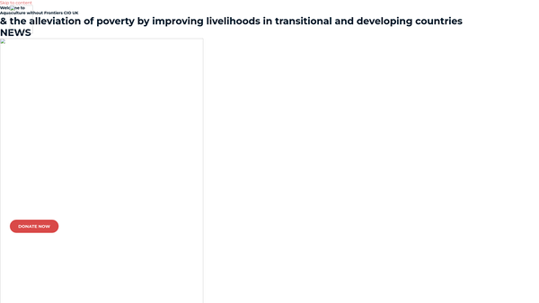 Screenshot of the Aquaculture Without Frontiers CIO website