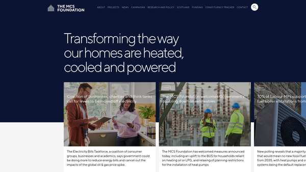 Screenshot of the Mcs Charitable Foundation website