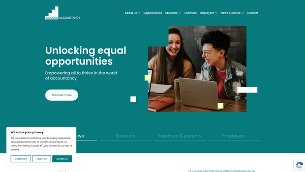 Screenshot of the Access Accountancy website