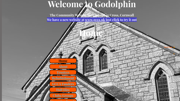 Screenshot of the Godolphin Cross Community Association website