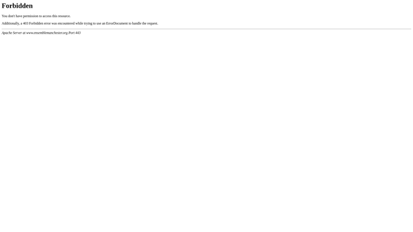 Screenshot of the Ensemble Manchester website
