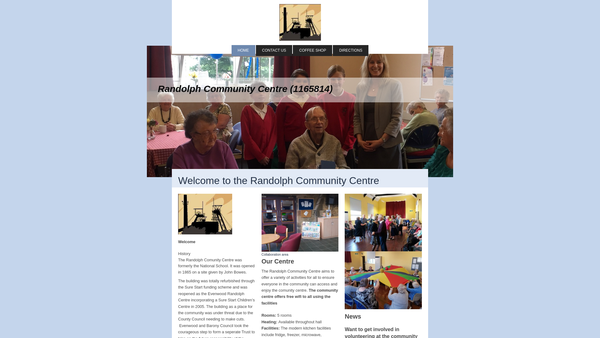 Screenshot of the The Randolph Community Centre Foundation Trust website