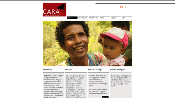Screenshot of the Children At Risk In Asia website