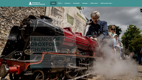 Screenshot of the Friends Of Droxford Church website