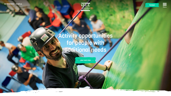 Screenshot of the QE2 Activity Centre website