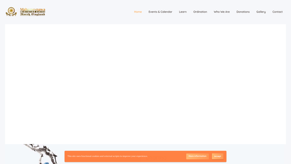 Screenshot of the Mahamevnawa Meditation Center UK website