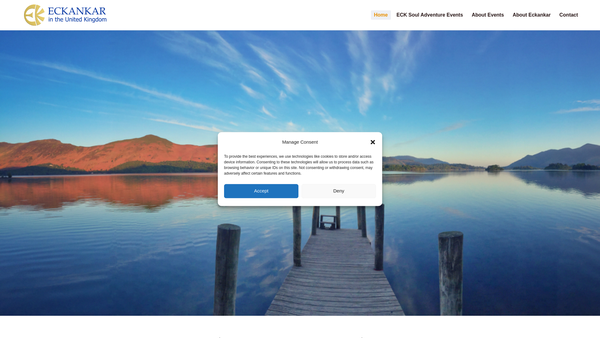 Screenshot of the Eckankar United Kingdom website