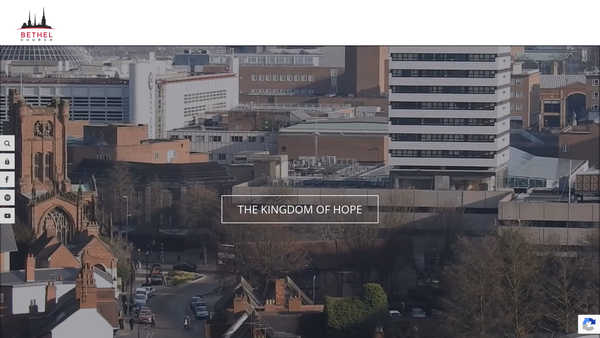 Screenshot of the Bethel Evangelical Church, Coventry website