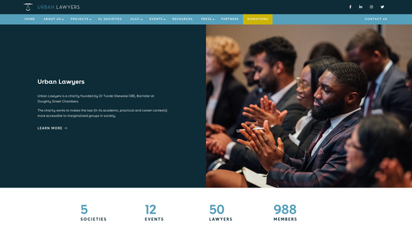 Screenshot of the Urban Lawyers website