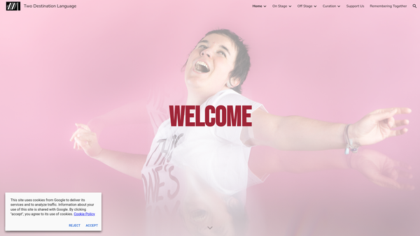 Screenshot of the Two Destination Language website