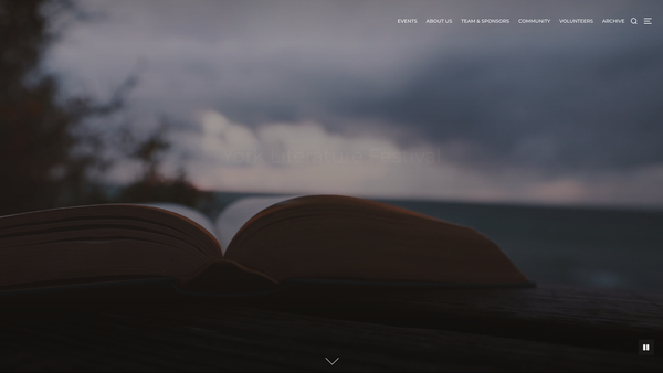 Screenshot of the York Literature Festival website