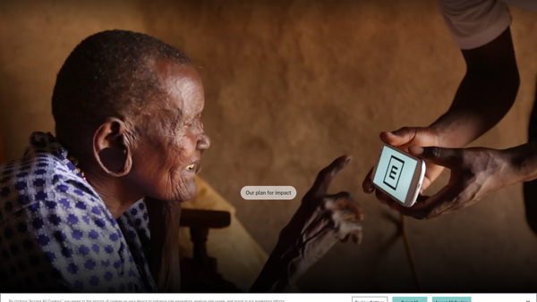 Screenshot of the The Peek Vision Foundation website