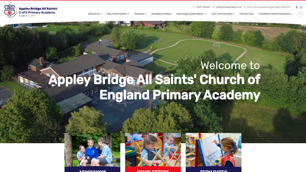 Screenshot of the Friends Of All Saints School, Appley Bridge website