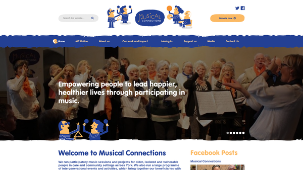 Screenshot of the Musical Connections website