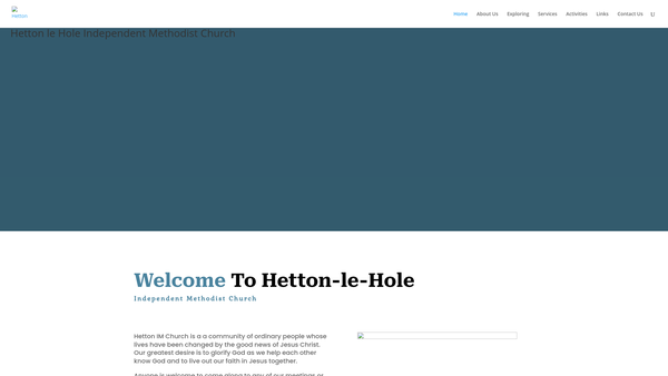 Screenshot of the Hetton-Le-Hole Independent Methodist Church website