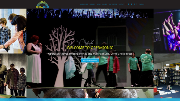 Screenshot of the Operasonic Cyf website
