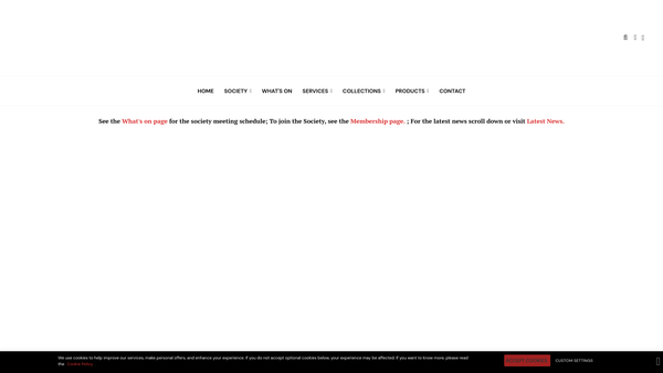 Screenshot of the Historical Model Railway Society website