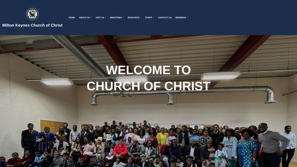 Screenshot of the Church Of Christ Milton Keynes website